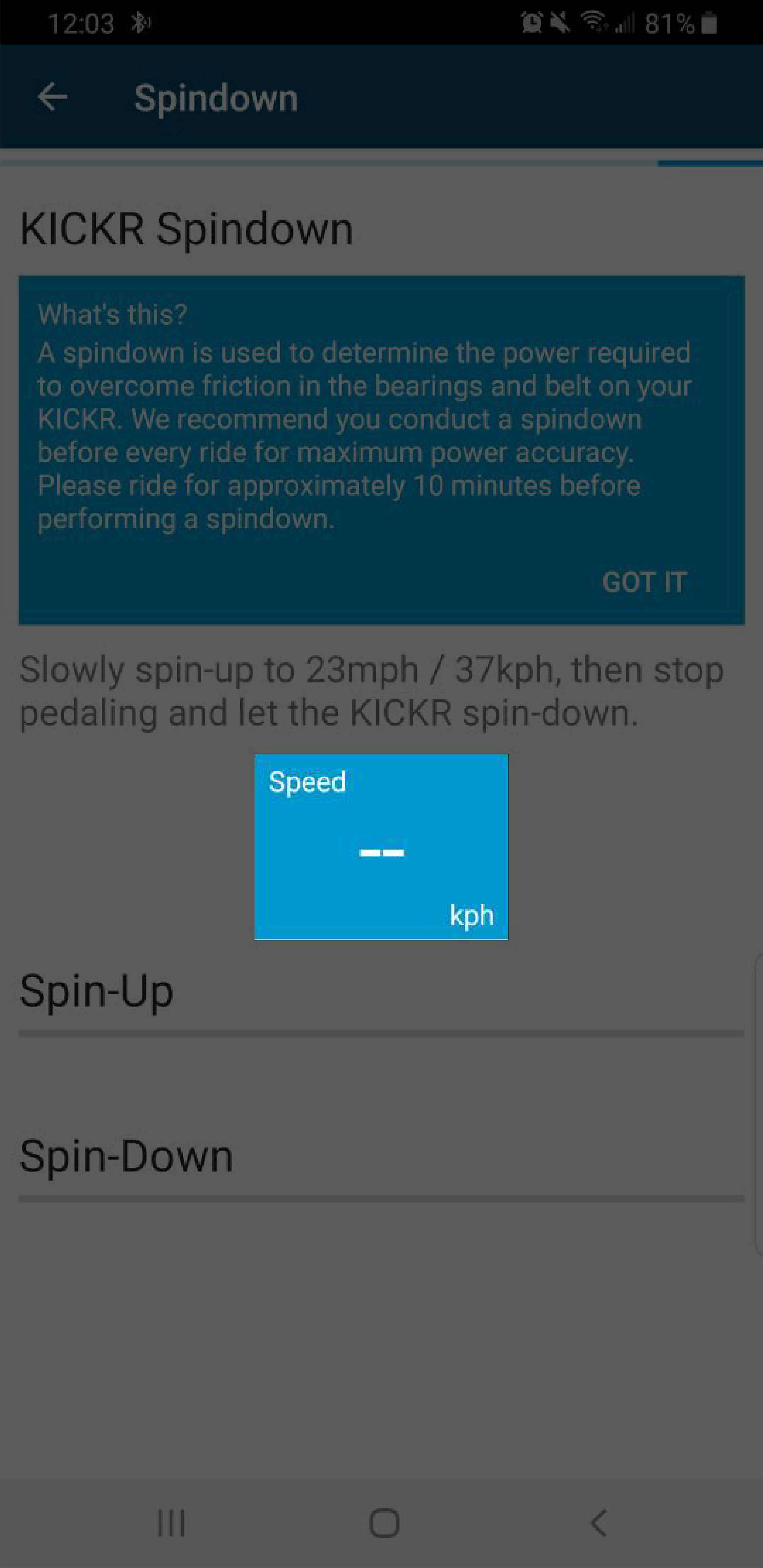 KICKR Smart Trainer-Calibration Android Step3 KICKR Smart Trainer-Calibration Android Step3